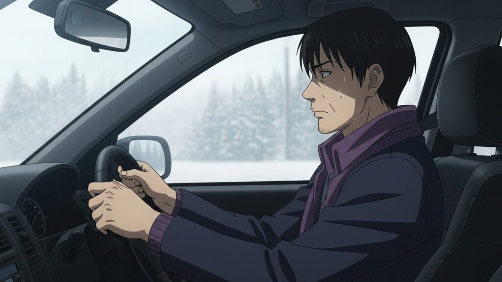 いきなり運転を再開しようとして緊張し、防衛反応が強まっているペーパードライバー