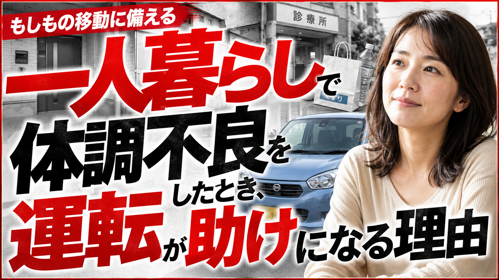 一人暮らしで体調不良をした時、運転が助けになる理由