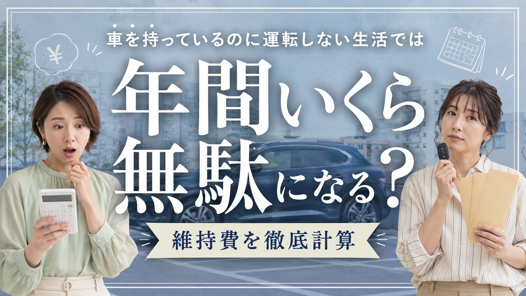 車を持っているのに運転しない生活では年間いくら無駄になる?維持費を徹底計算