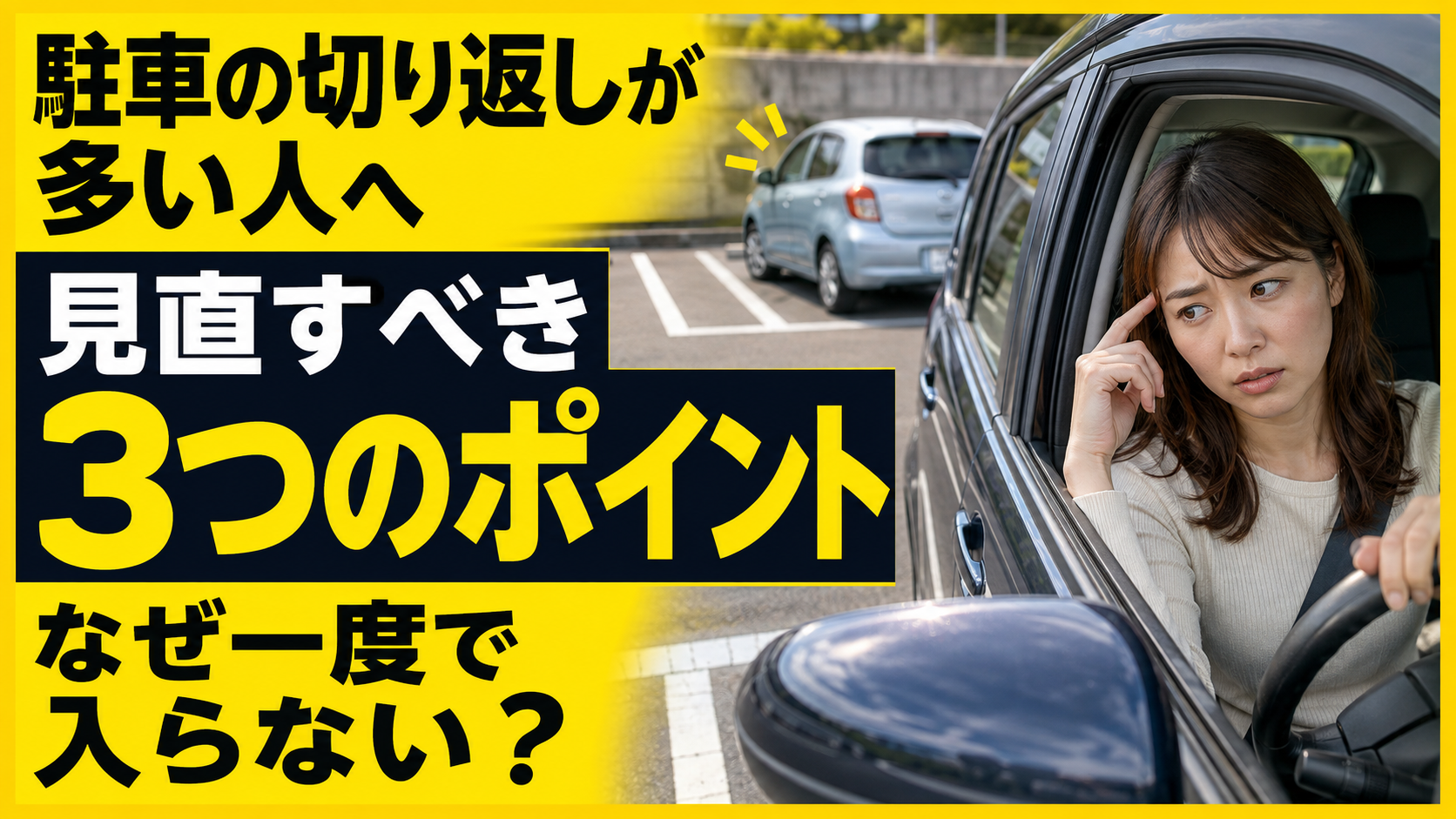 駐車の切り返しが多くなる人が見直すべき3つのポイント|一度で入らない原因を解説