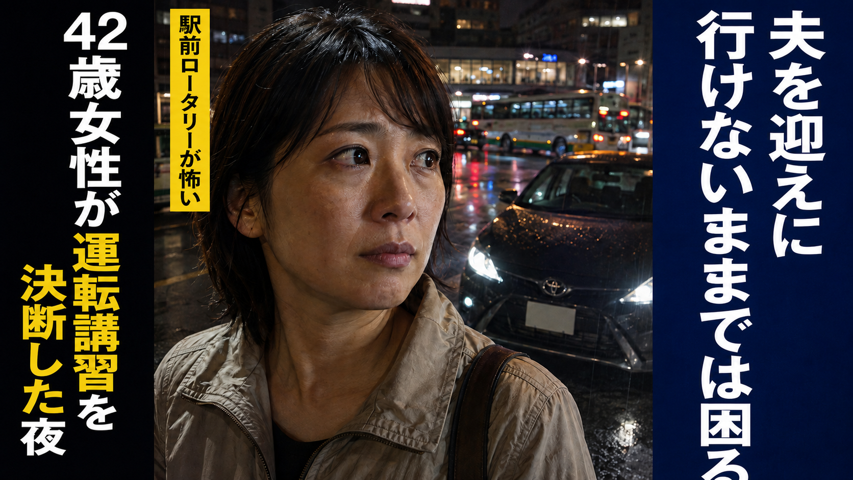 夫を迎えに行けないままでは困る|42歳女性が運転講習を決断した夜