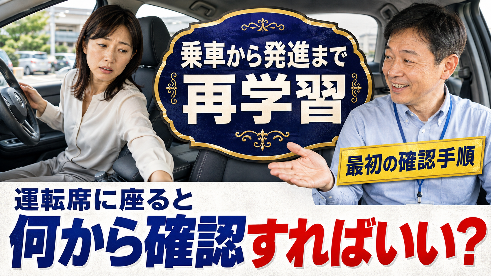 運転席に座ると何から確認すればいいか分からない|乗車から発進までの再学習